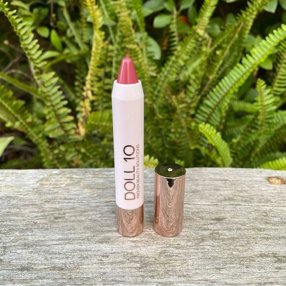 New DOLL 10 Lip Crayon "Let Go" (Cranberry) Full Size. Makeup Lipstick Beauty - Picture 2 of 9